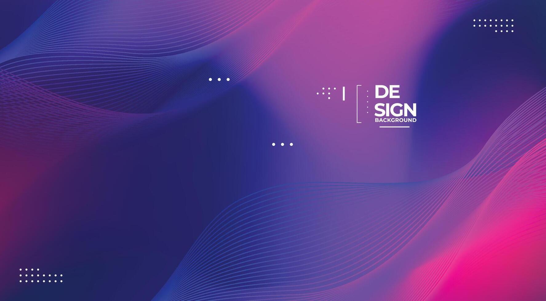 Gradient wave line style background design. vector