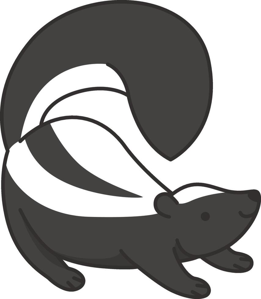 Vector illustration of a skunk