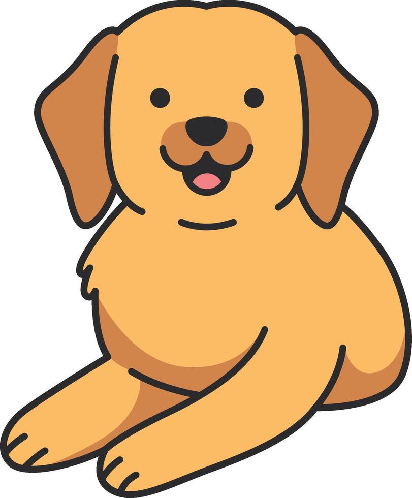 Cute cartoon Labrador Retriever vector illustration