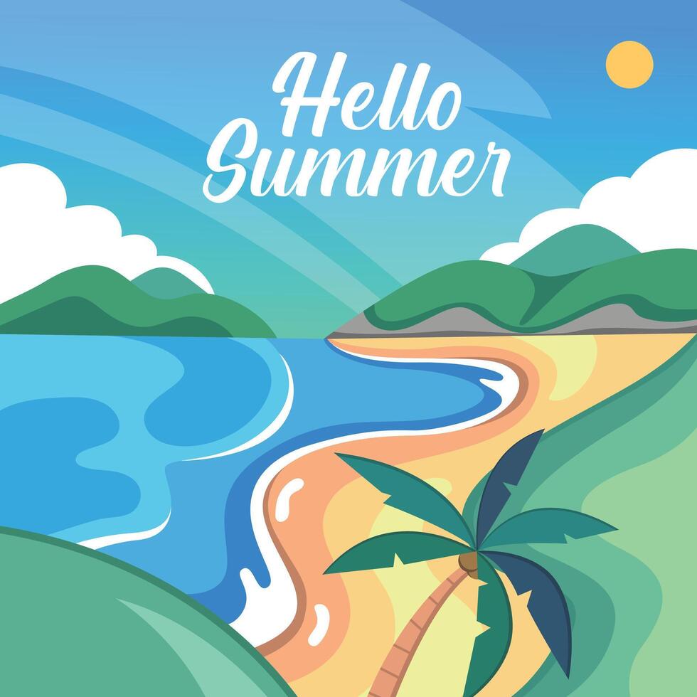 background for summer season vector