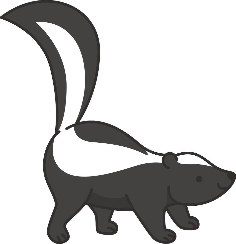 Vector illustration of a skunk
