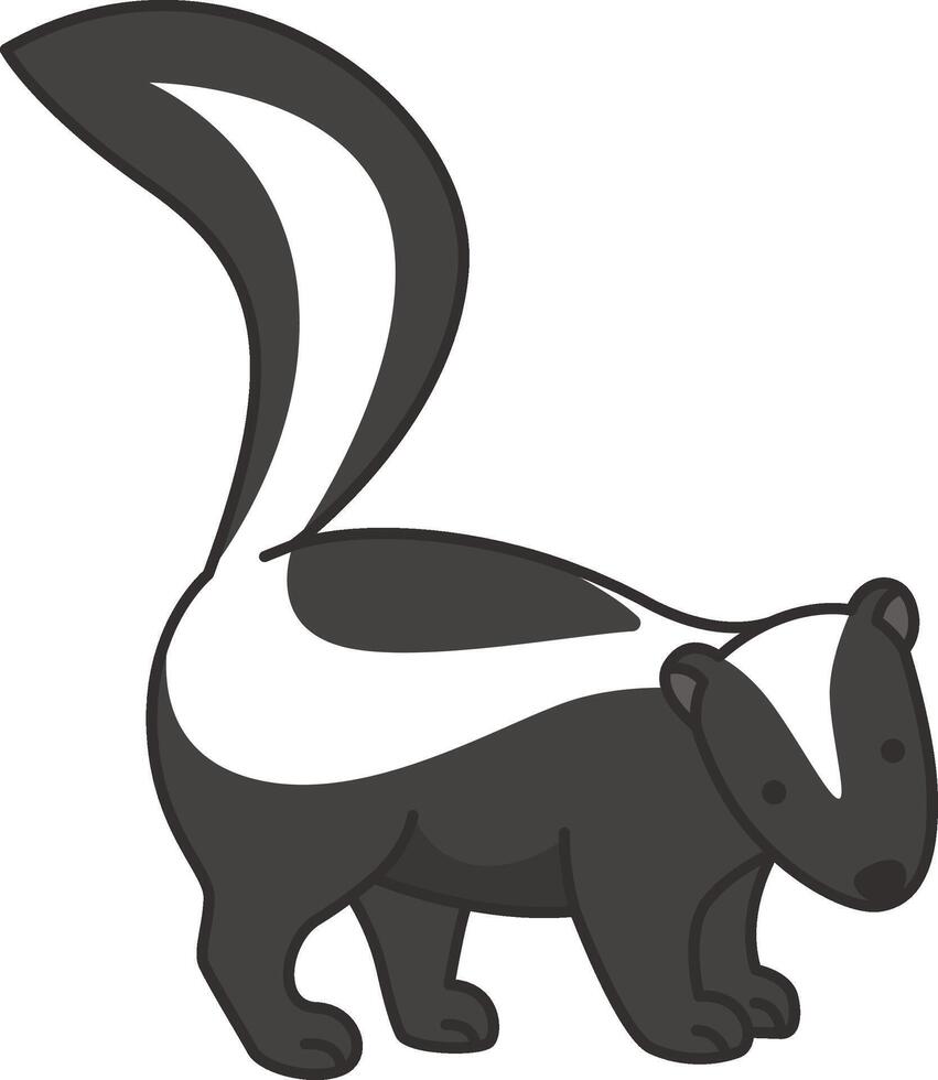Vector illustration of a skunk
