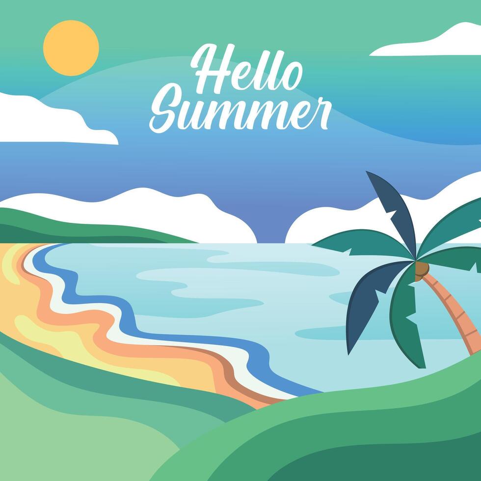 background for summer season vector