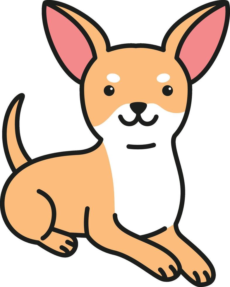 linda chihuahua perro vector ilustración
