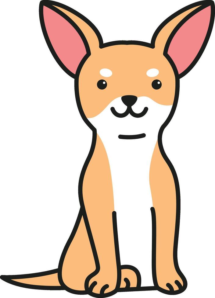 cute chihuahua dog vector illustration