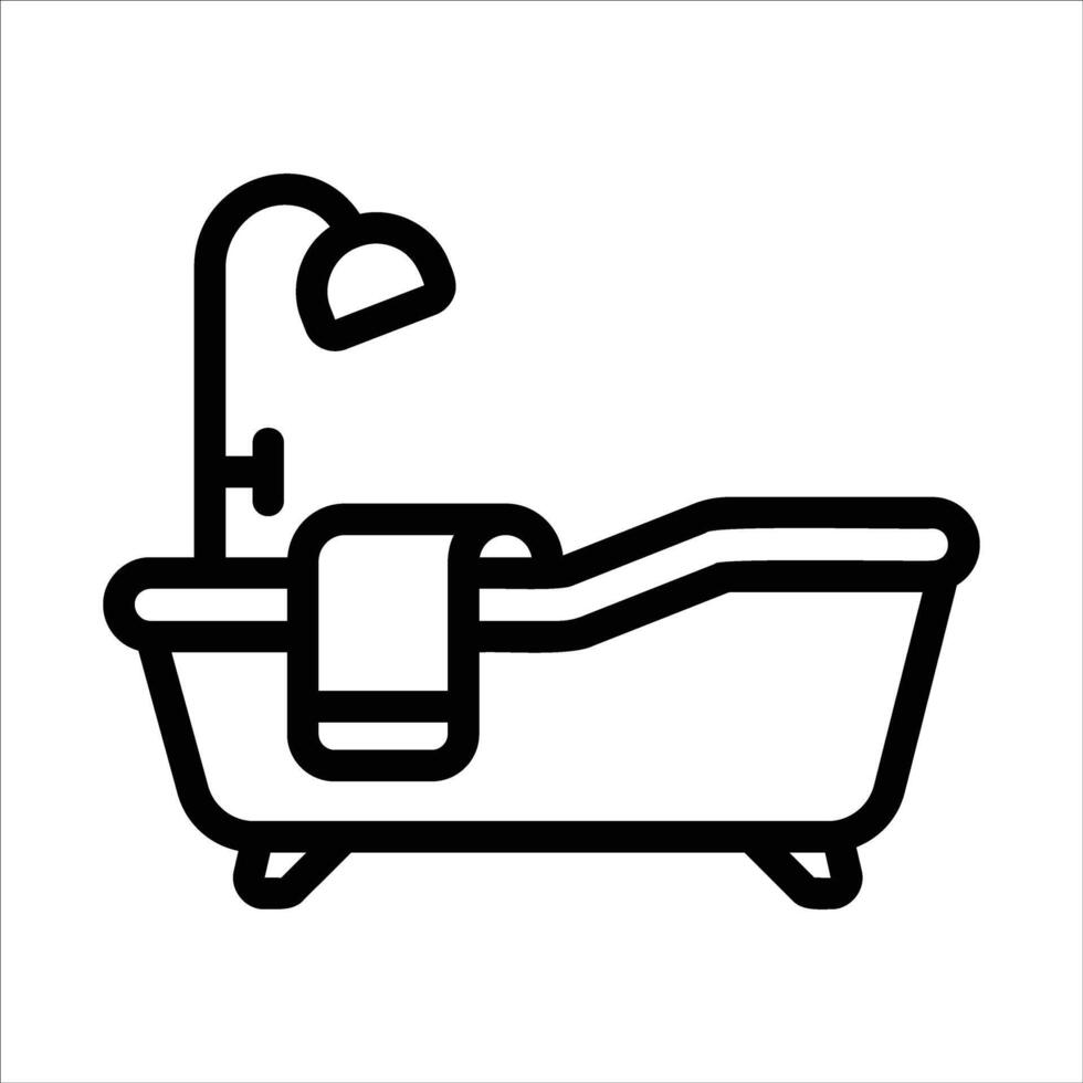 bathtub in flat design style vector