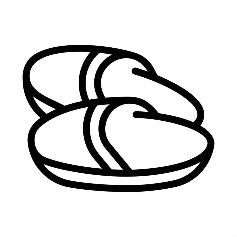 slipper in flat design style vector