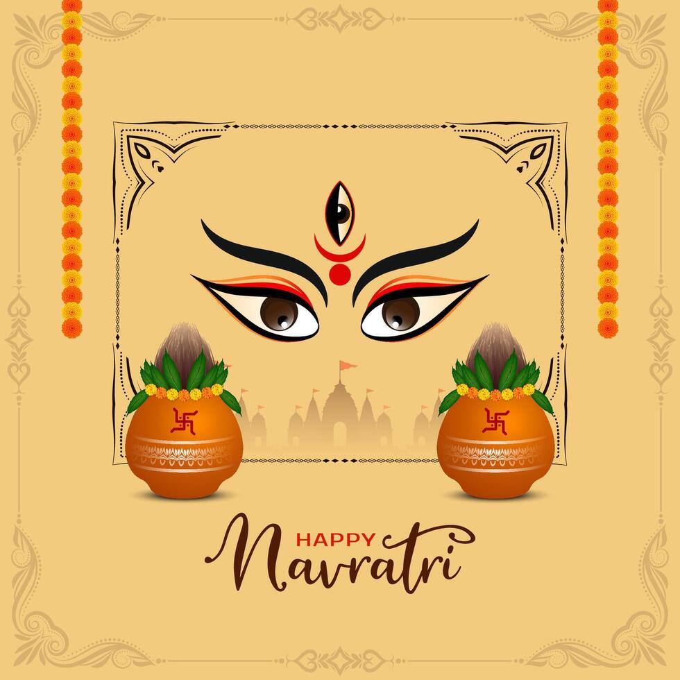 contento navratri indio festival celebracion decorativo antecedentes vector