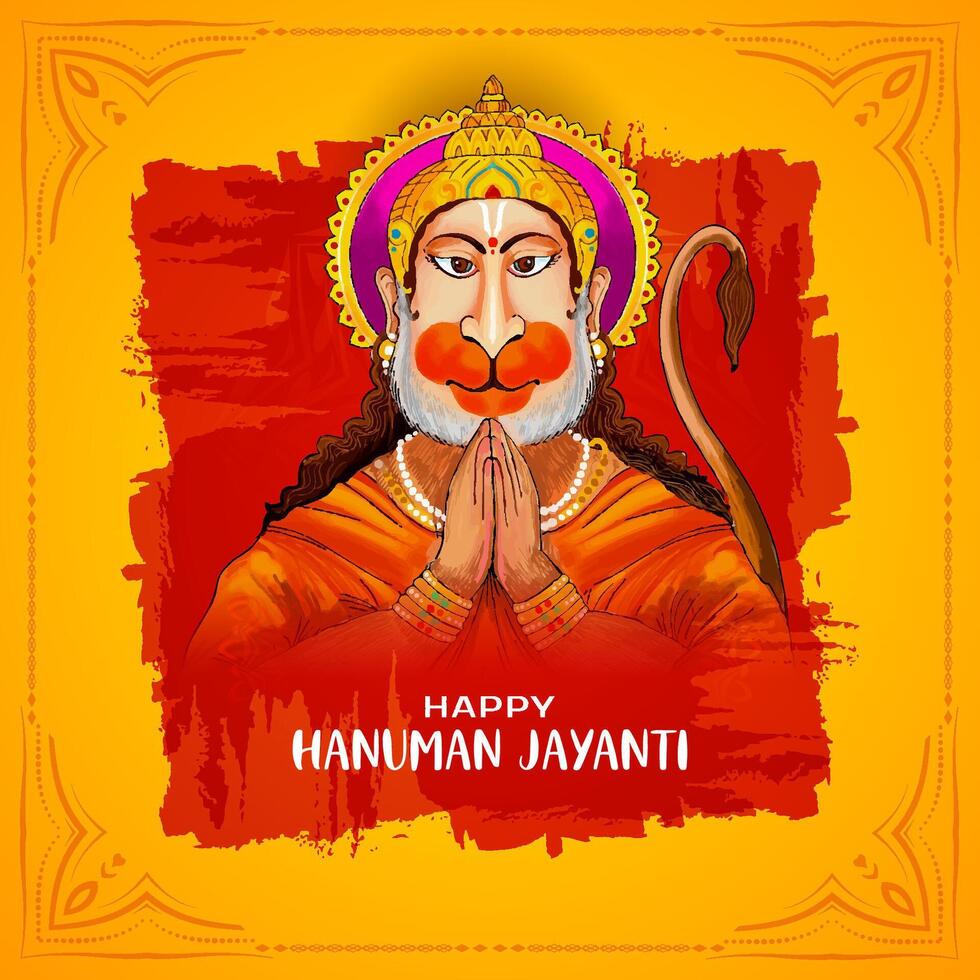 contento Hanuman Jayanti indio religioso festival antecedentes vector