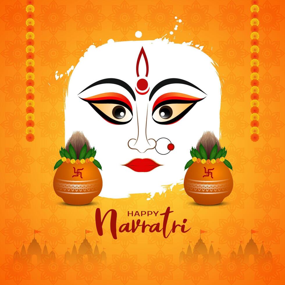 hermosa contento navratri cultural indio festival antecedentes vector