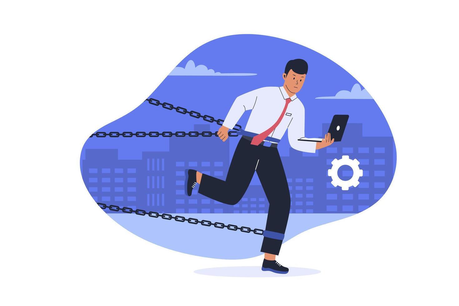 Business struggle concept vector