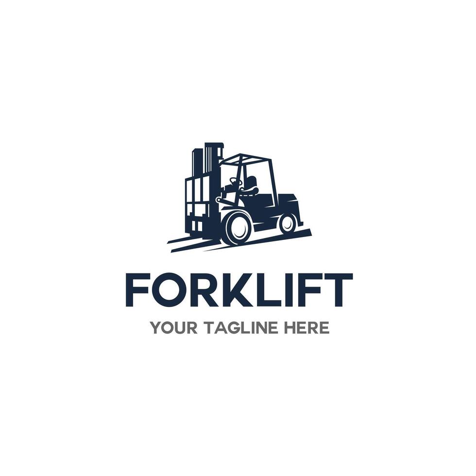 forklift logo vector. forklift icon. isolated logo design template element, suitable for your design need, logo, illustration, animation, etc. vector