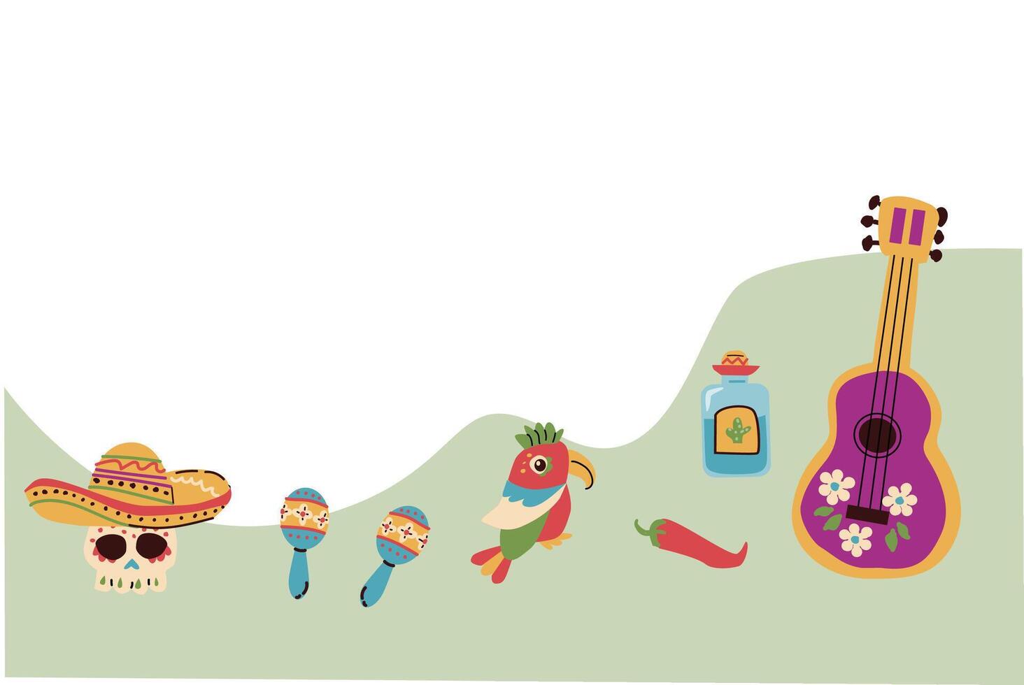 Cinco de mayo - mexican background for holiday. Vector illustration for banner, greeting card