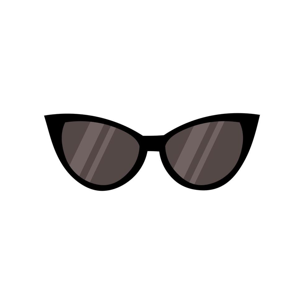 Sunglasses flat style hand drawn vector illustration isolated on white background.
