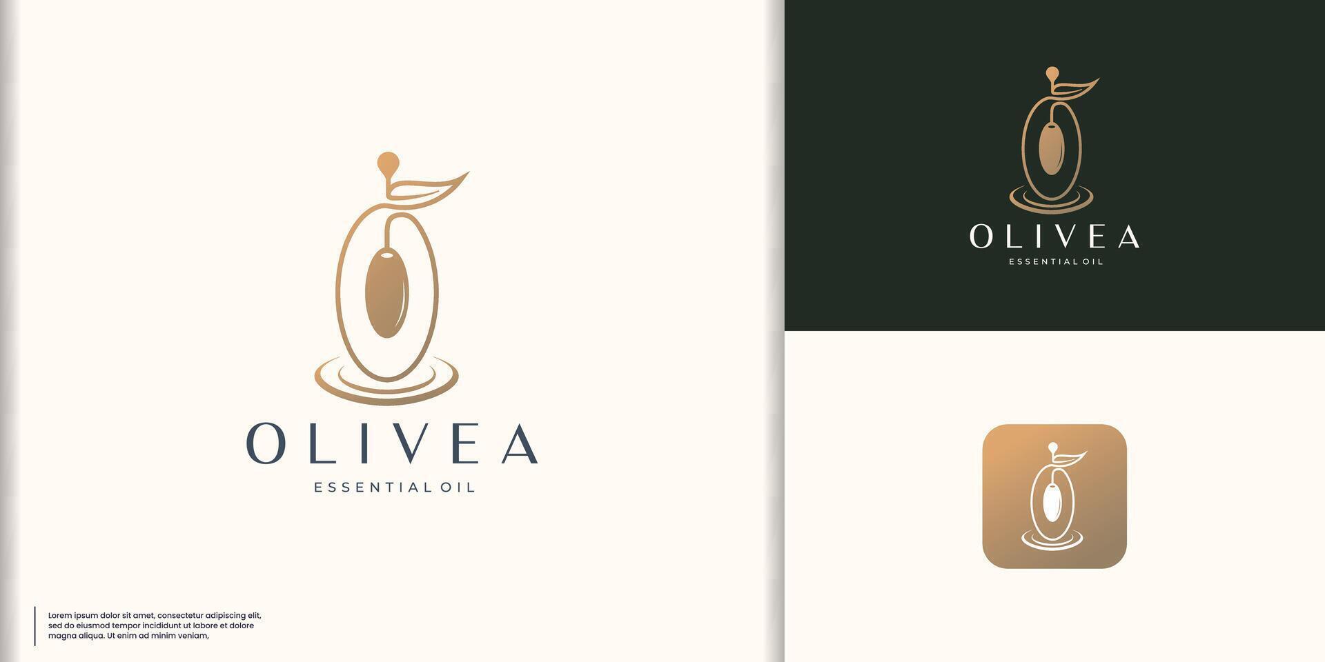 simple olive oil logo design. inspiration Extra virgin olive oil logo icon vector illustration