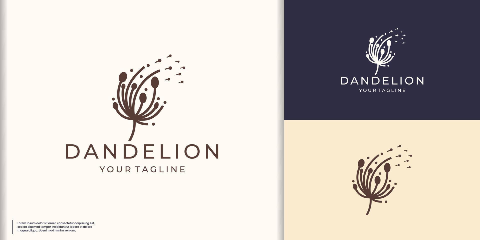 diente de león logo modelo lata ser utilizar para general empresa nombre. vector