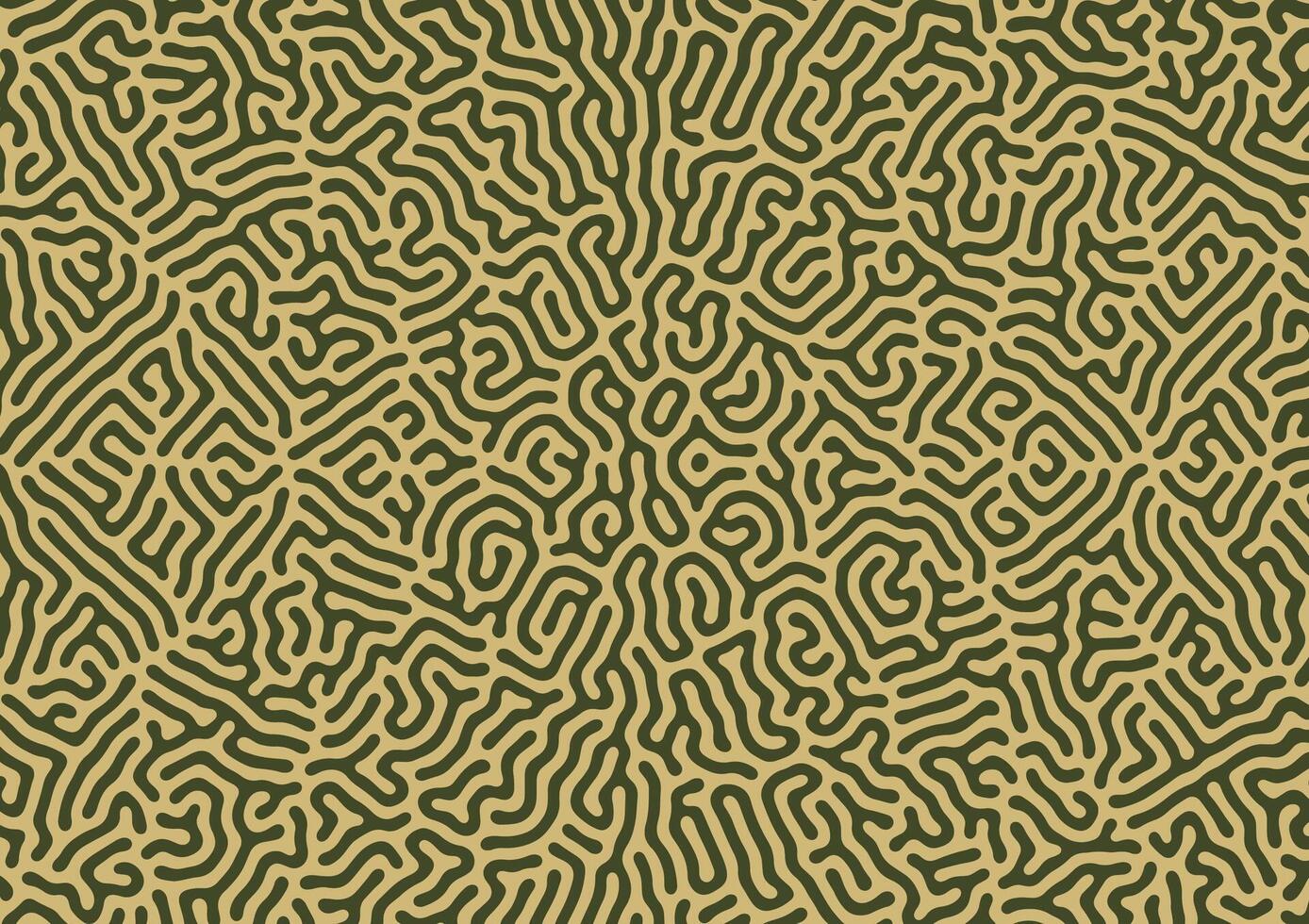 Turing reaction diffusion pattern with abstract motion. Vector illustration of chemical morphogenesis Curvy doodle.