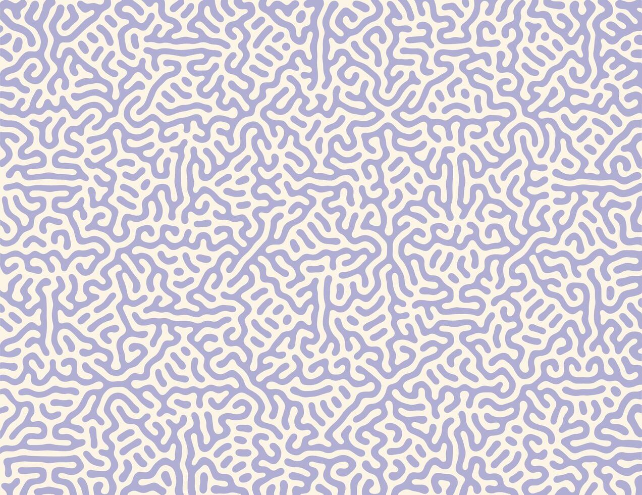 Turing reaction diffusion pattern with abstract motion. Vector illustration of chemical morphogenesis Curvy doodle.