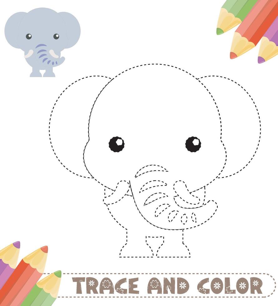 Hand-drawn colouring book for kids vector