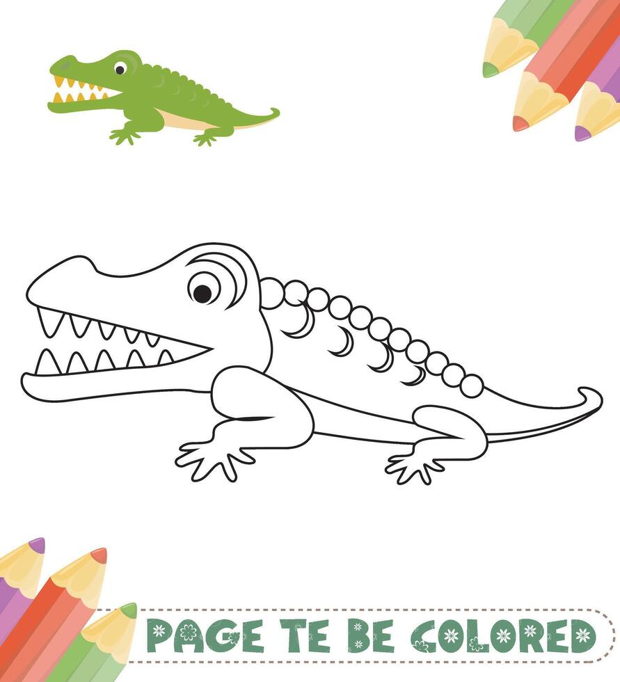 Hand-drawn colouring book for kids vector