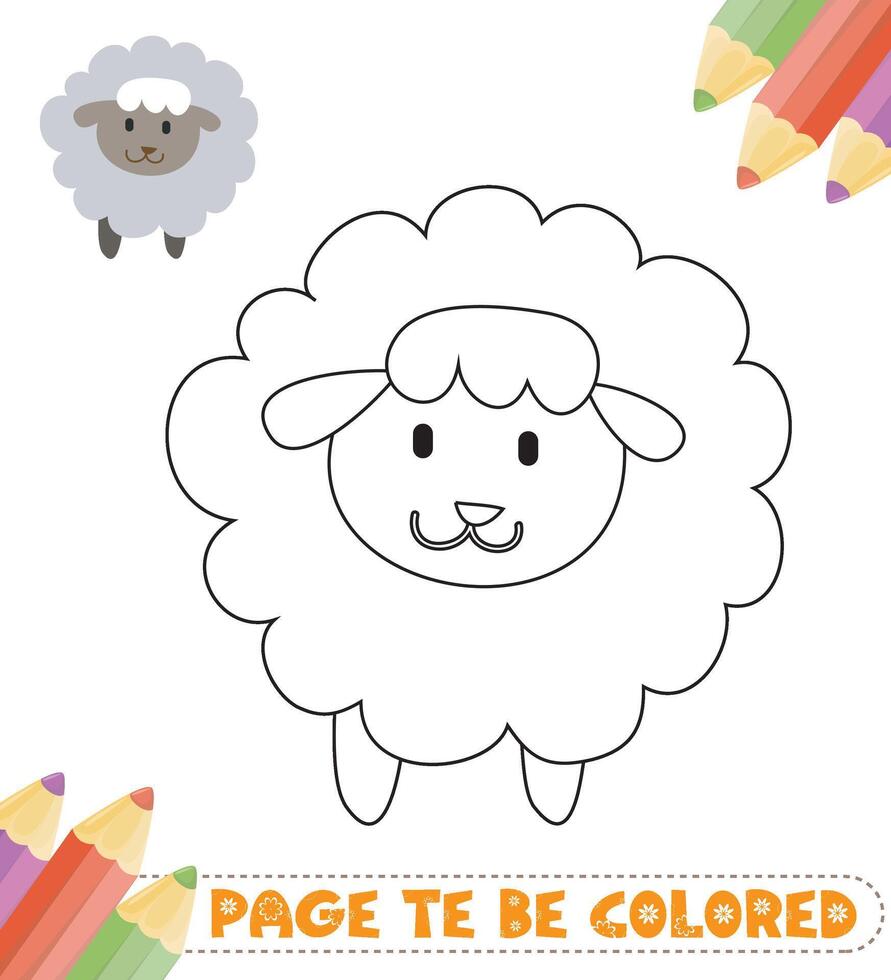 dibujado a mano colorante libro para niños vector