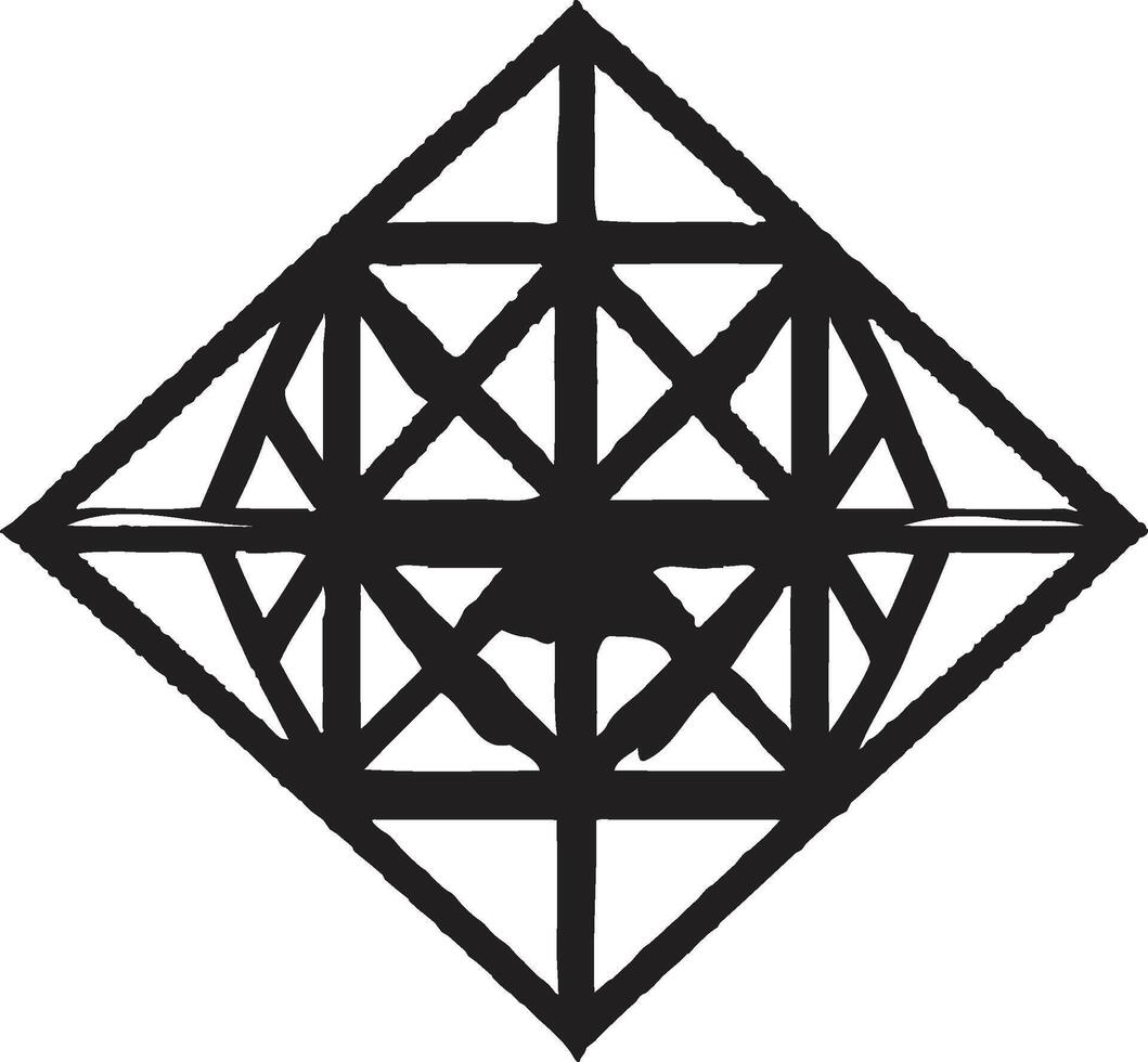 resumen nexo dinámica negro logo con geométrico fusión en vector forma sinfonía monocromo emblema de resumen geométrico formas en vector