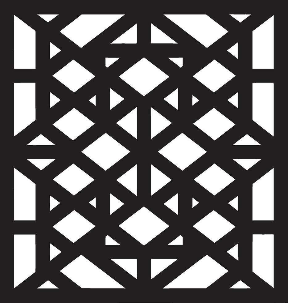 Abstract Enigma Sleek Vector Logo Design with Black Abstract Geometric Patterns Astral Fusion Monochrome Emblem of Abstract Geometric Shapes in Vector