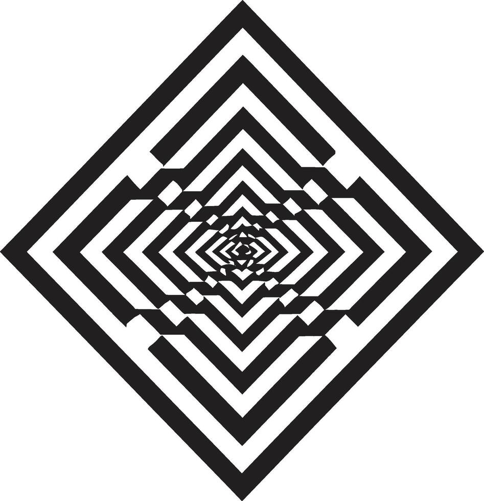 Abstract Nexus Sleek Icon Design Featuring Geometric Patterns in Black Arabian Elegance Vector Black Logo Design with Stylish Arabic Man Silhouette
