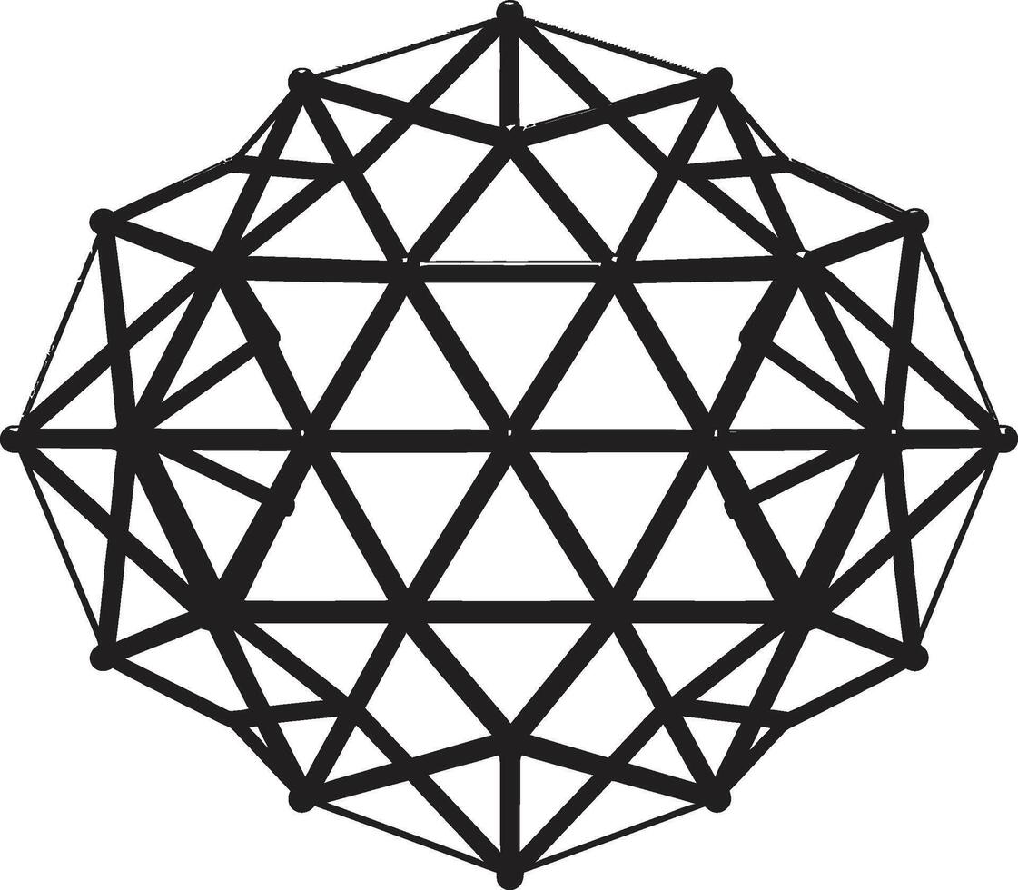 Abstract Elegance Black Icon Depicting Vector Logo with Geometric Forms Infinite Angles Sleek Vector Logo Design featuring Black Abstract Geometric Shapes