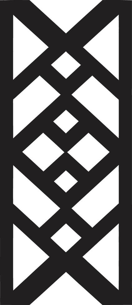 Shape Fusion Vector Logo Design with Elegant Black Abstract Geometric Forms Quantum Contours Monochrome Vector Logo with Abstract Geometric Shape