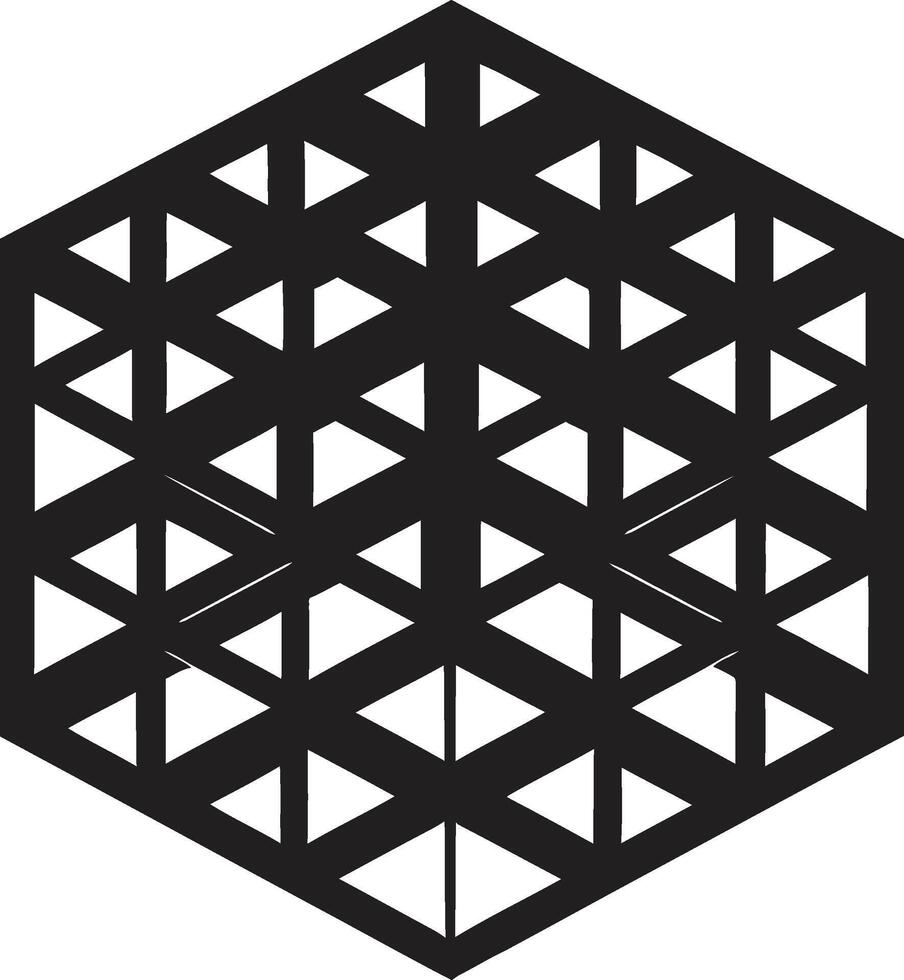 Mystic Geometry Abstract Black Logo with Vector Geometric Elements Ephemeral Lines Monochromatic Emblem Showcasing Abstract Geometric Design in Vector