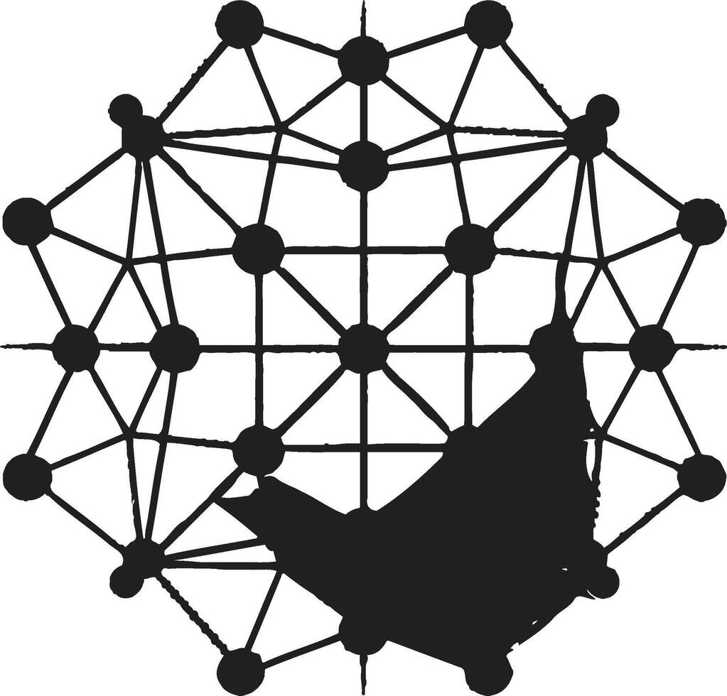Geometric Zenith Abstract Black Vector Logo Design with Dynamic Shapes Ethereal Equilibrium Sleek Black Logo featuring Abstract Geometric Forms in Vector