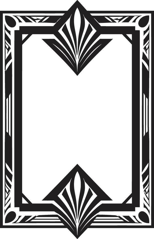 Timeless Beauty Black Icon Illustrating Art Deco Frame in Vector Luxury Fusion Sleek Vector Logo Design with Art Deco Frame