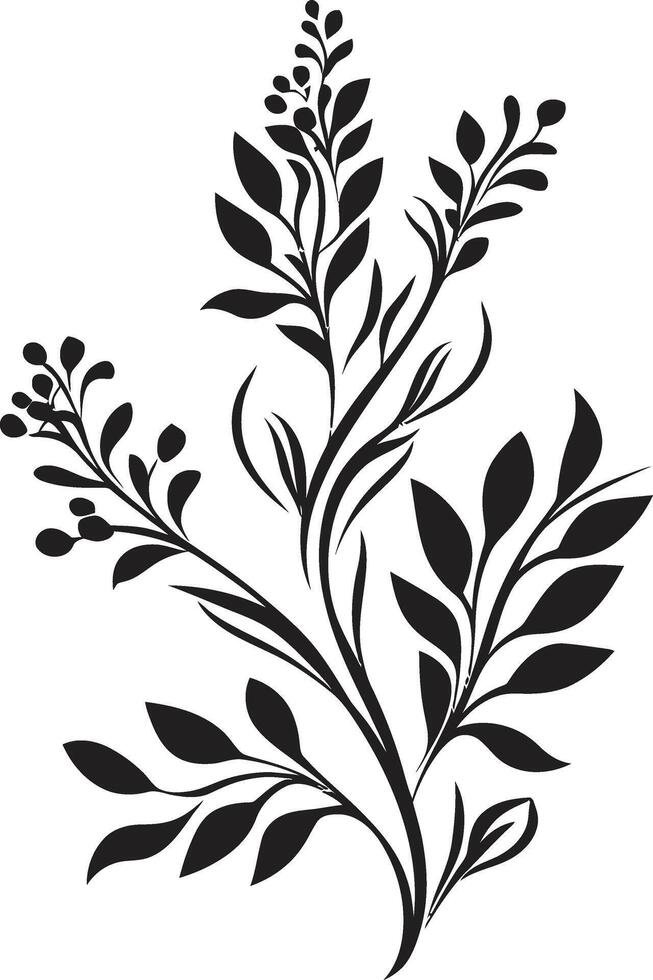 infinito flores elegante emblema, vector logo en negro eterno jardín elegante negro icono para botánico florales