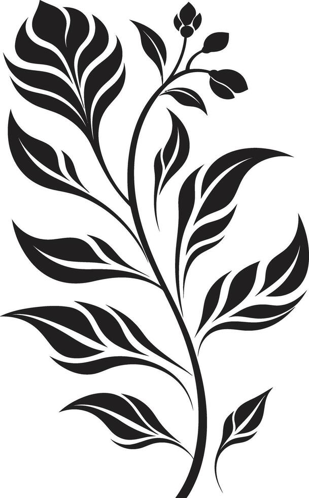 eterno pétalos elegante negro icono exhibiendo botánico florales naturalezas armonía elegante vector logo diseño con negro floral elementos