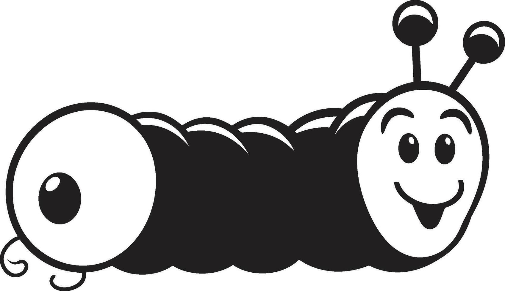 Crawl to Elegance Chic Black Vector Logo for Caterpillar Bliss Feathered Majesty Sleek Black Vector Logo Design for Chicken Icon
