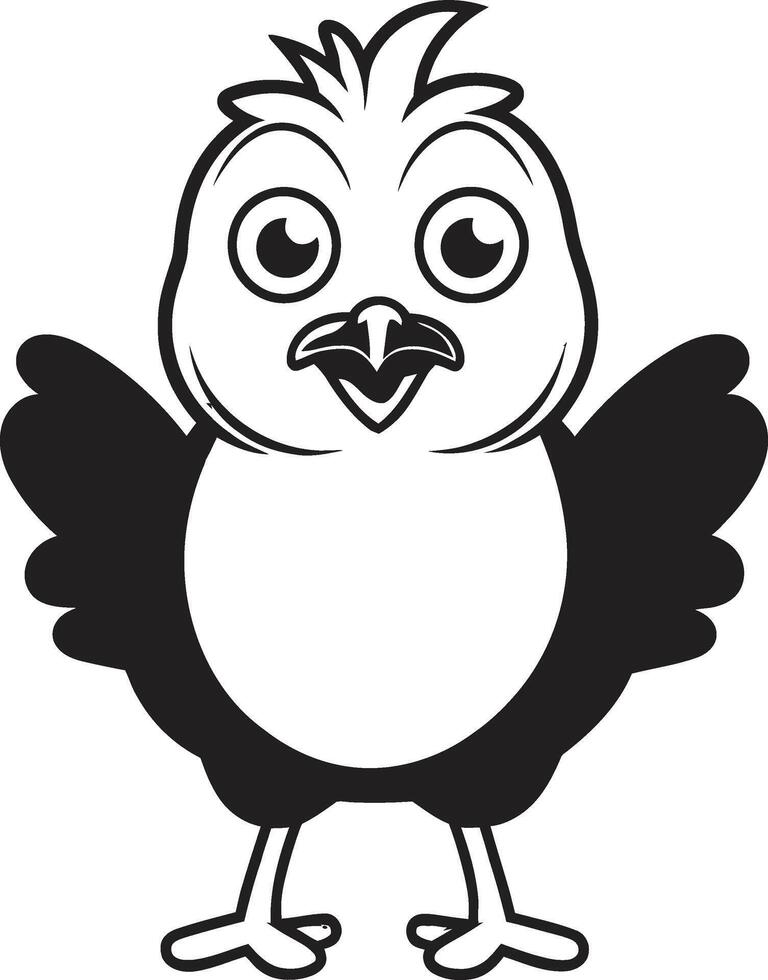 Rooster Royalty Chic Vector Logo for Black Poultry Emblem Farmyard Finesse Monochrome Chicken Icon in Sleek Design