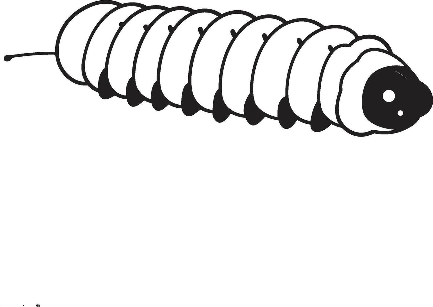 Creeping Chic Sleek Vector Logo Design for Stylish Caterpillar Caterpillar Couture Monochrome Icon in Natures Evolution