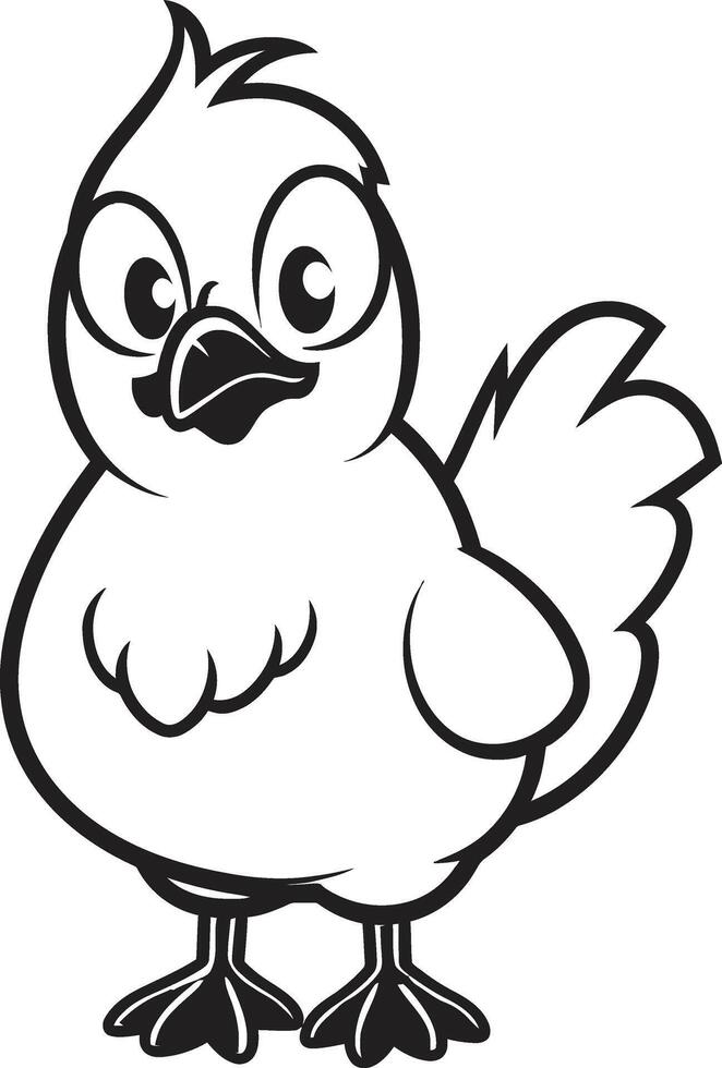 Farmyard Fantasy Chic Vector Logo Showcasing Chicken Sophistication Rooster Regalia Elegant Black Icon with Vector Chicken Design