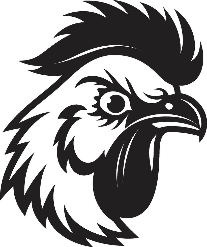 valeroso patrones negro vector logo exhibiendo pollo sofisticación excelente diseño elegante monocromo emblema para pollo amantes