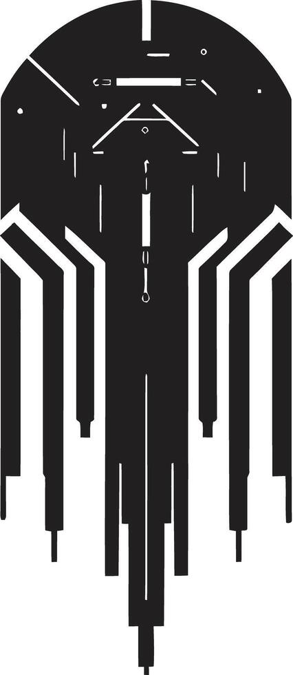 tecnológico trascendencia elegante negro resumen cibernético diseño digital nexo pulcro negro vector logo diseño para cibernético resumen símbolo