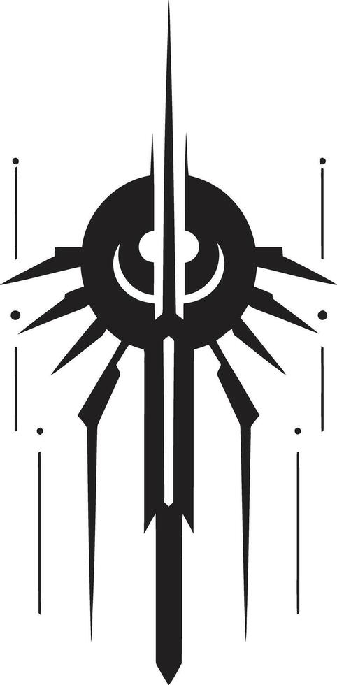 Pixelated Progress Monochrome Vector Logo Design for Cybernetic Icon Binary Brilliance Sleek Black Abstract Symbol Illustrating Cybernetic Evolution