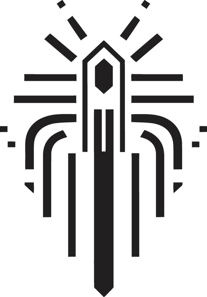Robotic Rhythms Sleek Vector Logo Featuring Cybernetic Harmony Data Dance Chic Black Icon with Abstract Cybernetic Symbol