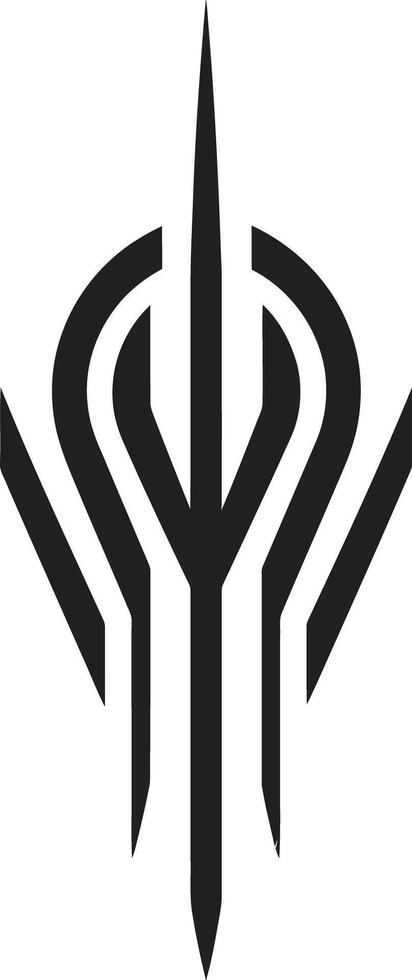 Pixelated Progress Elegant Cybernetic Emblem in Sleek Black Binary Brilliance Monochrome Abstract Symbol for Cybernetic Sophistication vector