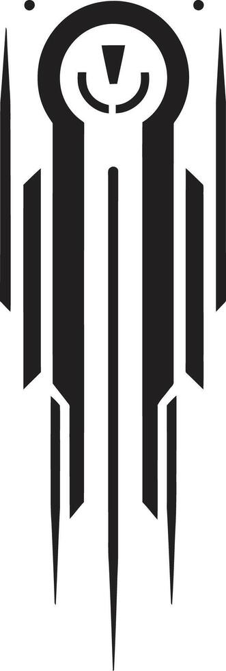 Technological Transcendence Chic Black Abstract Cybernetic Emblem Pixelated Progress Abstract Vector Logo Design for Cybernetic Icon