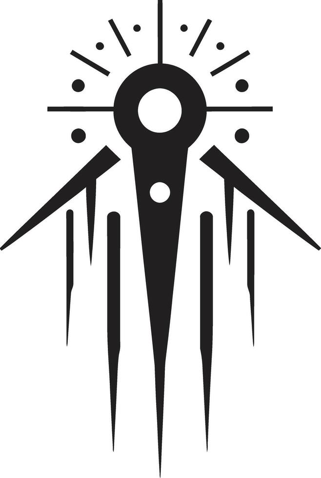 Virtual Vogue Elegant Vector Emblem Showcasing Cybernetic Evolution Quantum Quotient Sleek Black Abstract Design for Cybernetic Harmony