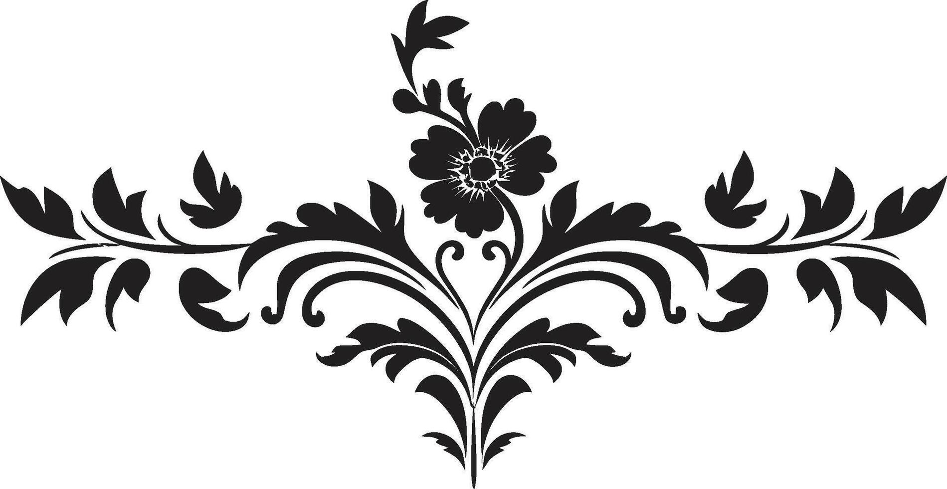 Aged Allure Sleek Emblem with Black European Border Design Heritage Hues Vintage European Border Logo in Elegant Black vector