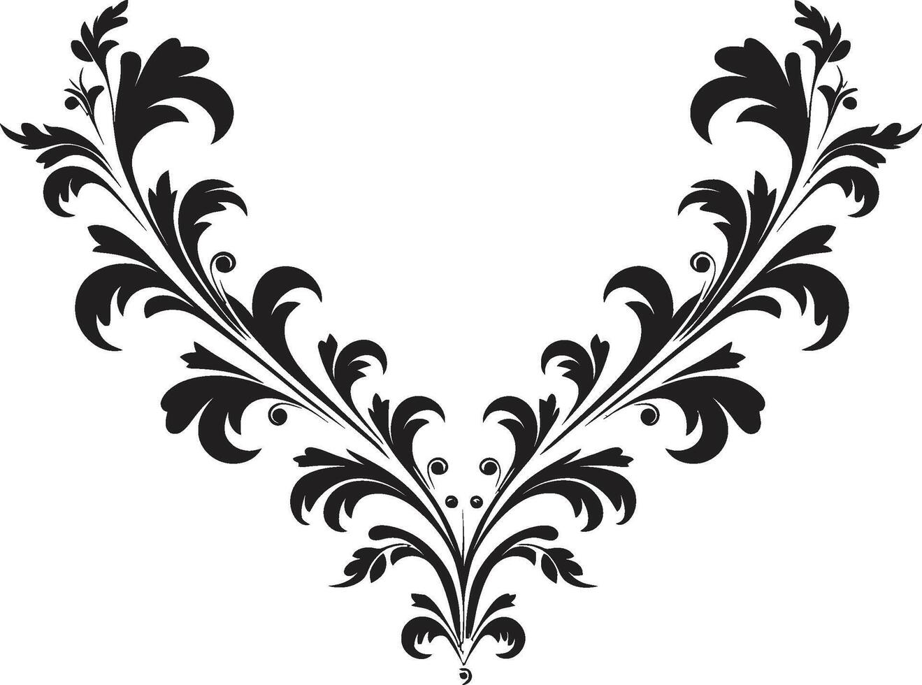 Baroque Brilliance Black Logo with Vintage European Border Design Playful Stickman Doodle Cartoon Logo Design in Sleek Black Vector