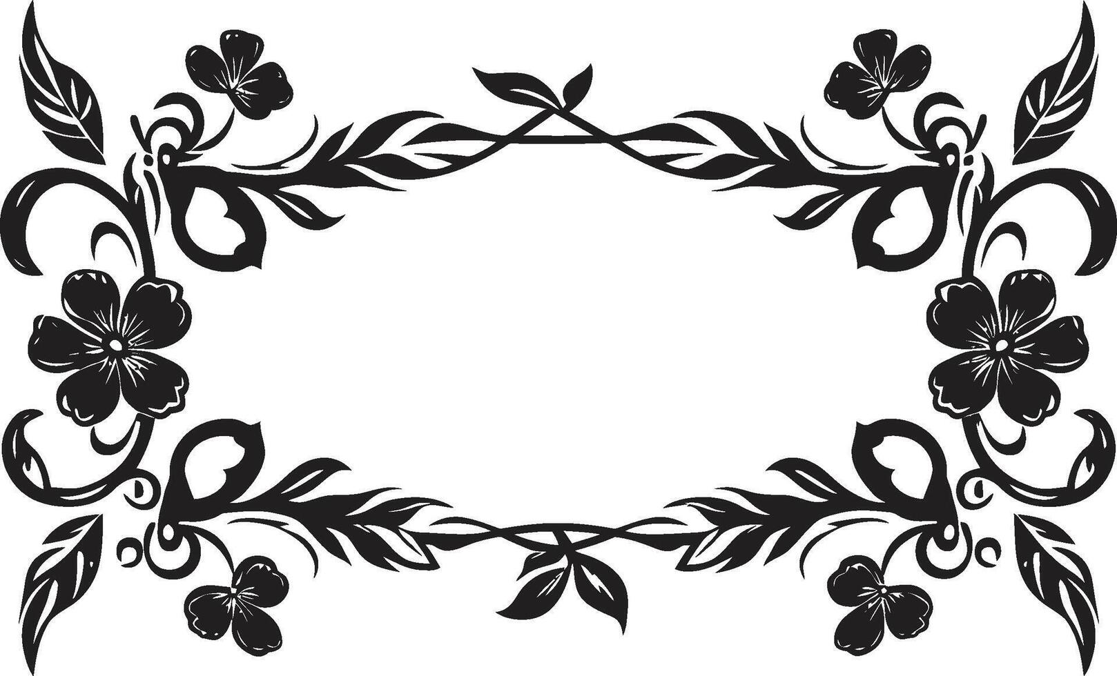 clásico artesanía elegante Clásico europeo frontera icono en monocromo Envejecido seducir pulcro emblema con negro europeo frontera diseño vector