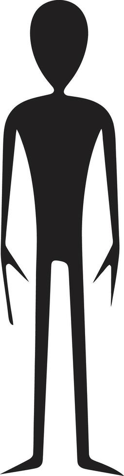 caprichoso maravillas pulcro negro logo diseño con dibujos animados hombre palo caprichoso remolinos negro vector logo con garabatear decorativo elemento